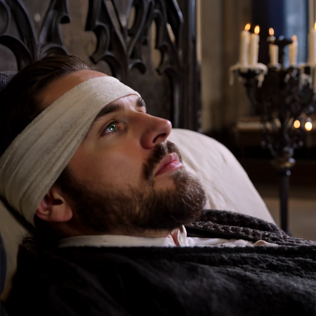 Saulus - Saulo con venda abre ojos.